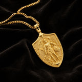 Patron Saint Medal Gold Plated Catholic Pendant Christian Religious Necklace Amulet Jewelry