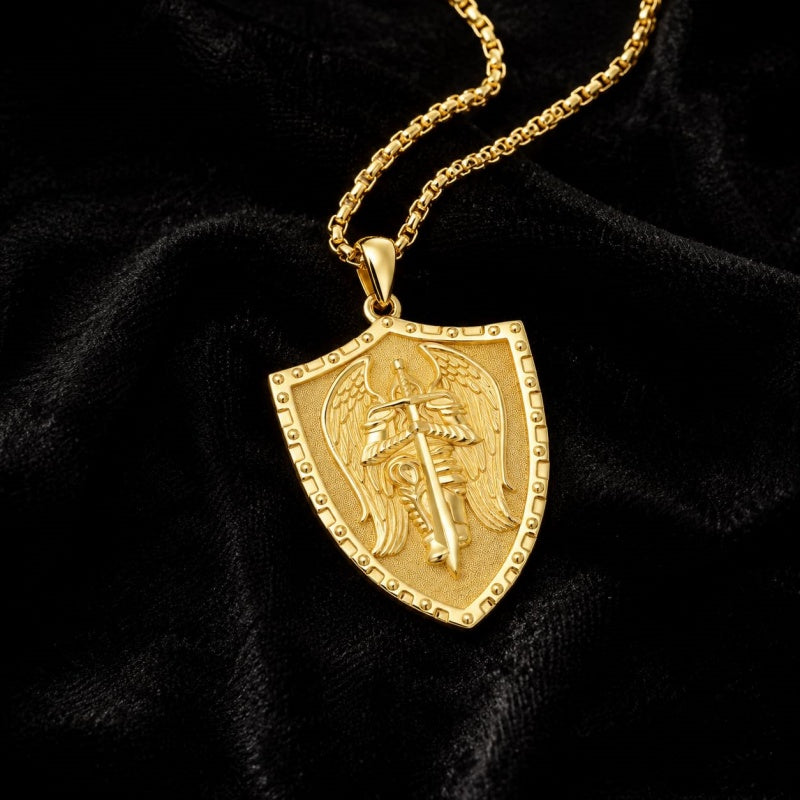 Patron Saint Medal Gold Plated Catholic Pendant Christian Religious Necklace Amulet Jewelry