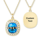 Sterling Silver Personalized Class High School College Graduation University Pendant Necklace