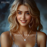 Sterling Silver Heartshap Moissanite Pendant Necklace