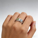 Sterling Silver 2-5 Birthstones Family Ring Gifts for Mother's Day