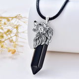 Sterling Silver Viking Dragon Eagle Wolf Animal Pendant Necklace for Men