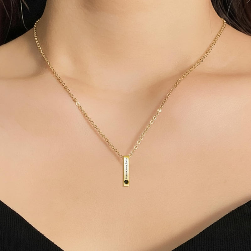 14K Gold Plated Personalized Photo Projection Necklace Christmas Birthday Valentine's Day Memorial Gift
