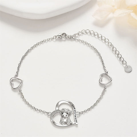 Sterling Silve Highland Cow Bracelet