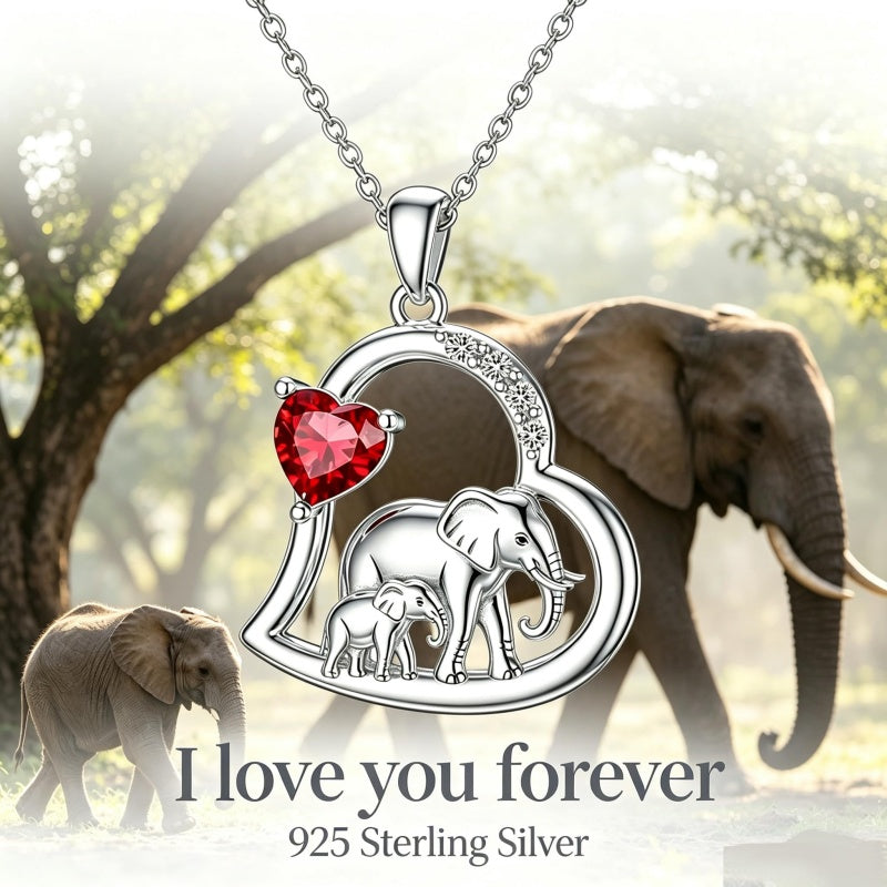 Sterling Silver Mother Daughter Two Hippo Two Elephant Two Horse Two Dachshund Two Cow Pendant Necklace