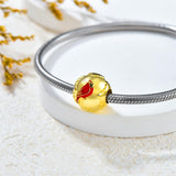 Sterling Silver Red Cardinal Bird Charm Beads