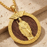 Christian Religious Medal Amulet 14K Gold Plated Pendant  Necklace