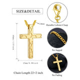 14K Gold Plated Soccer Football Basketball Baseball Cross  with Bible Verses Religious Pendant Necklace for Men