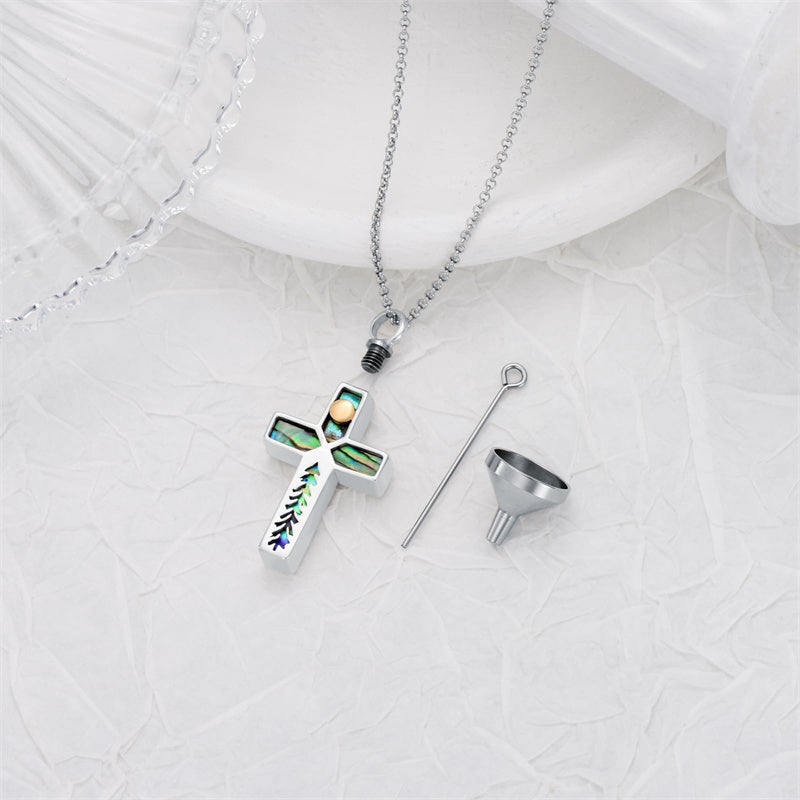 Sterling Silver Abalone Shell Opal Butterfly Dragonfly Tree of Life Pet Paw Cross Urn Necklaces for Ashes