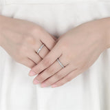 Copper Cubic Zirconia Cubic Adjustable Couple Rings