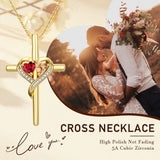 14K Gold Plated  Cross Necklace for Women Christian Jewelry  Birthday Christmas Gift