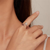 Sterling Silver Adjustable Rings Trendy  Fish Rings for Women and Girls