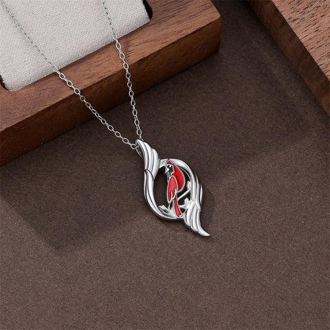 Sterling Silver Dove Hummingbird Red Cardinal Pendant Necklace