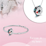 Sterling Silver Cremation Urn Bead Charm for Ashes Keepsake Pendant Fit Bracelet Memorial Jewelry Gifts for Women