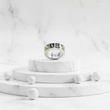 Sterling Silver 10K 14K 18K Gold Personalized Birthstone Pattern High School College Class Ring