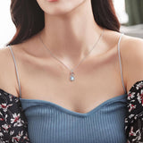 Sterling Silver Teardrop Gemstone Rose Butterfly Infinity Heart Necklace for Women