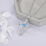 Sterling Silver Daisy Rose Plumeria Lotus Sunflower Cross Pendant Necklace for Women