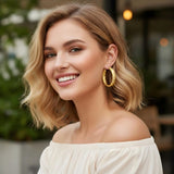 14K Gold Plated  Lightweight Hoop Earring for Women