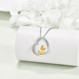 Sterling Silver Duck Pendant Necklace