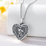 Sterling Silver Personalized Photo & Engraved Cat Urn Necklace for Ashes