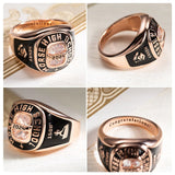 Copper Personalized Birthstone Engraved Class Ring High School College University Graduation Gift