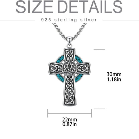Sterling Silver Cross Pendant Necklace Christian Religious Jewelry Gifts for Anniversary