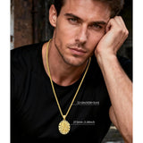 Patron Saint Medals Protection  14K Gold Plated Necklace for Men
