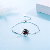 Rose Urn Bracelet 925 Sterling Silver Flower Cremation Urn Bracelet for Ashes Memorial Jewelry Gift for Women