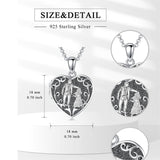 Sterling Silver Personalized Father and Daughter Mother and Daughter  Skull Photo Locket Necklace