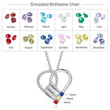 Sterling Silver Personalized  Engraved 2-6 Names Family Pendant Necklace