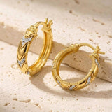 14K Gold Plated Hoop Earrings Jewelry Gift for Birthday Anniversary Mother's Day