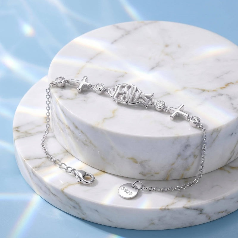 Sterling Silver Dragonfly Butterfly Cardinal Hummingbird Jesus Fish Lotus Daisy Sunflower Rose Faith Cross Bracelet