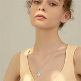 Sterling Silver Moonstone Teardrop Father Daughter Mother Daughter Pendant Necklace