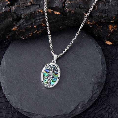 Sterling Silver St Michael St Benedict St Anthony St Jude Medal Pendant Necklace