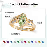 Sterling Silver Personalized Graduation Ring for Class of 2026