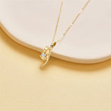 14K Gold Pearl Cat Pendant Necklace