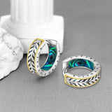 14K Gold Plated  Viking Hoop Earrings