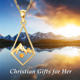 14k Gold Mustard Seed Faith Pendant Necklace