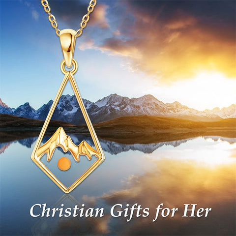 14k Gold Mustard Seed Faith Pendant Necklace