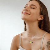 Sterling Silver Jamaica America Texas Africa Map Pendant Necklace Country Map Chain Jewelry Gifts