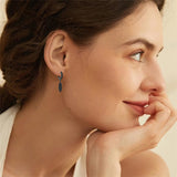 Sterling Silver Feather Arrowhead Axe Hoop Earrings