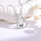 Sterling Silver Paw Print Poodle Corgi French Schnauzer Chihuahua Dachshund Golden Retriever Pug Pendant  Necklace