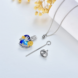Urn Necklace for Ashes 925 Sterling Silver Hummingbird/Butterfly Cremation Jewelry Memorial Keepsake Pendant for Women