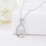 Sterling Silver 111 222 333 444 555 777 888 999 Infinity Angel Number Pendant Necklace