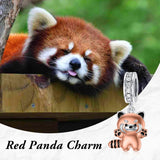 Sterling Silver Lion Red Panda Fox Bear Capybara Charm Beads Christmas Birthday Gift