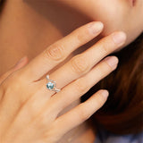 1ct Natural Moss Agate Ring Sterling Silver Green Moss Agate Engagement Ring Wedding Ring Set Jewelry Gift for Women