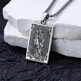 Sterling Silver Saint Anthony Saint Jude Saint Christopher   Saint Michael Amulet Religious Pendant Necklace