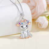 Sterling Silver Highland Cow Necklace