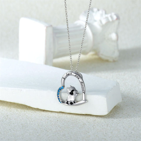 Raccoon Necklace 925 Sterling Silver  Raccoon Necklaces Raccoon Jewelry Gifts for Women Teen Girls