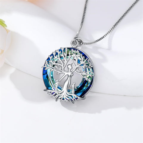 Sterling Silver Tree of Life Necklace Mother Daughter Mother Son Pendant Necklace Gift for Mother's Day Christmas